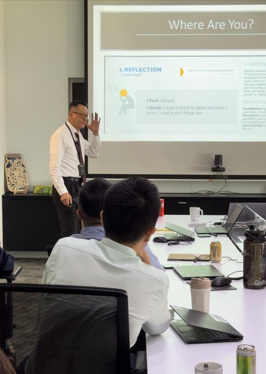 Jeremiah Chin leading a professional healthcare training session